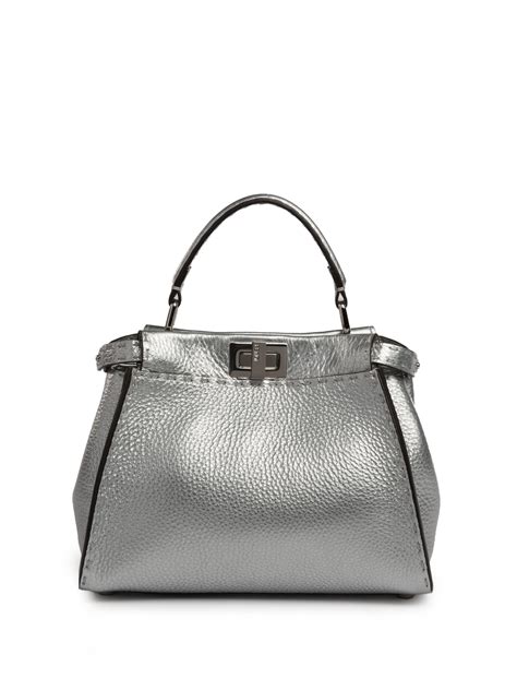 fendi peekaboo black silver